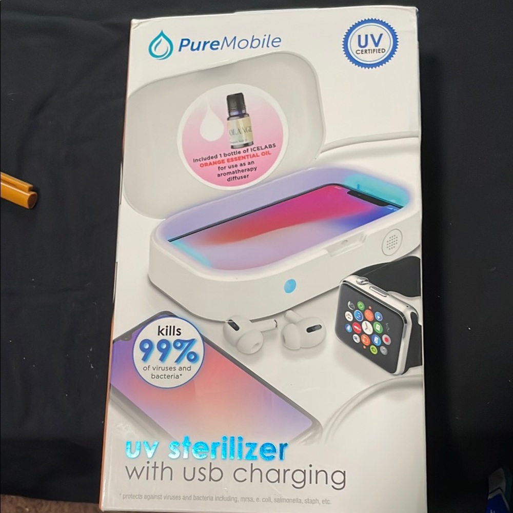 White UV Sterilizer with USB Charging